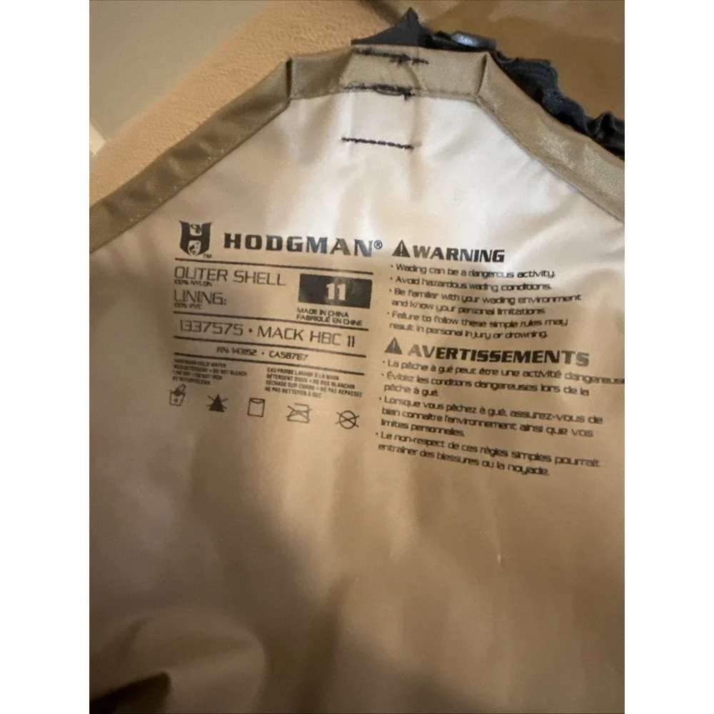 Hodgman Hip Waders Size Mens 11 PVC Nylon Fishing Hunting Waterproof. EUC